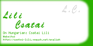 lili csatai business card
